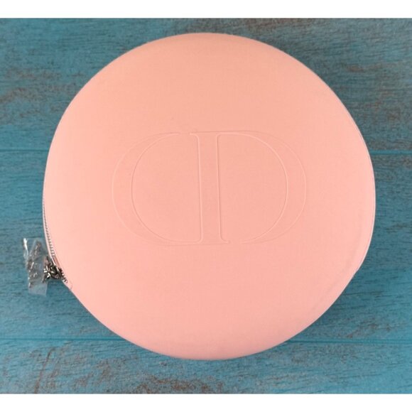 Christian Dior Handbags - Christian DIOR Silicone Pink Round Cosmetic Case Pouch Unused